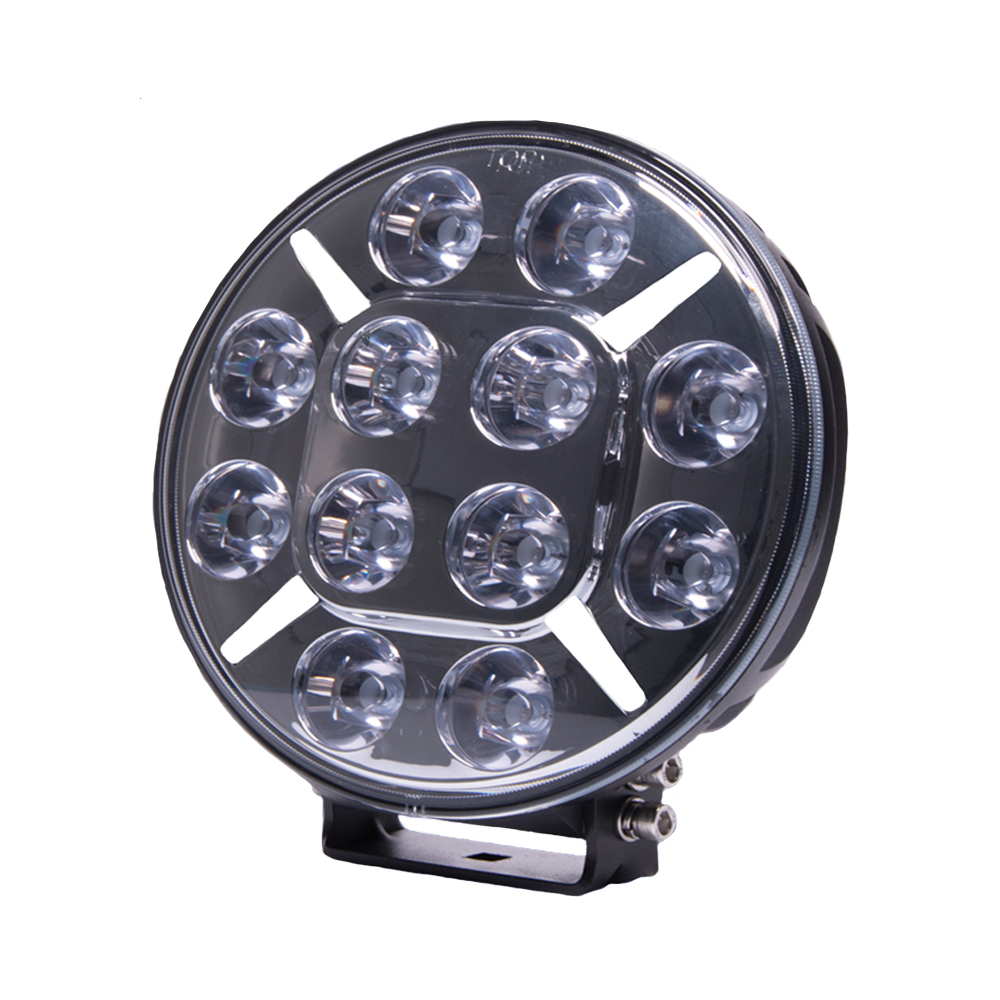 Round LED Spot Lamp with Amber or Clear Position Lamp – Front – Clear – Part No 1001-1620